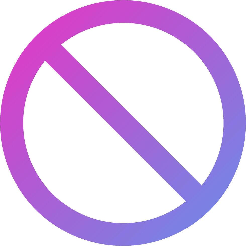 No sign icon on white background vector