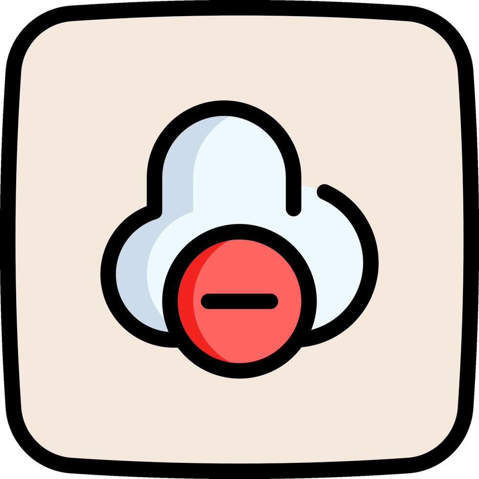 A cloud with a red dot on it vector