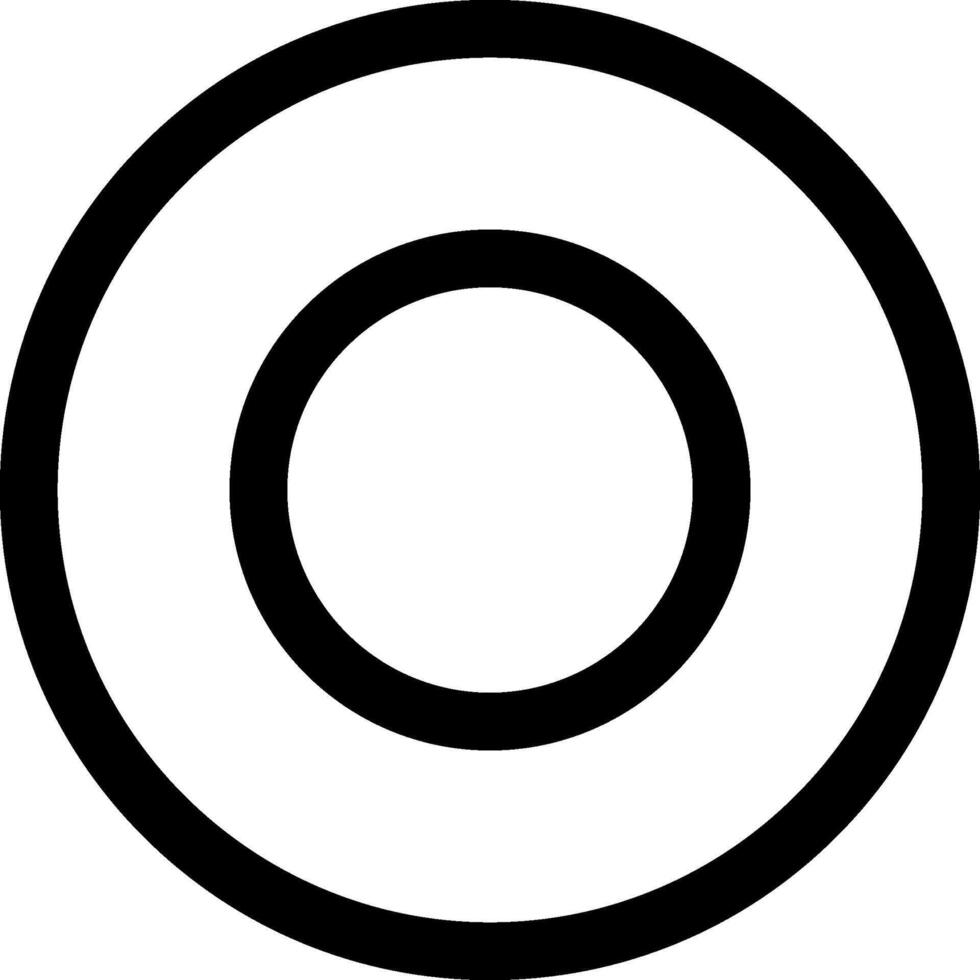 A circle with a black outline on a white background vector