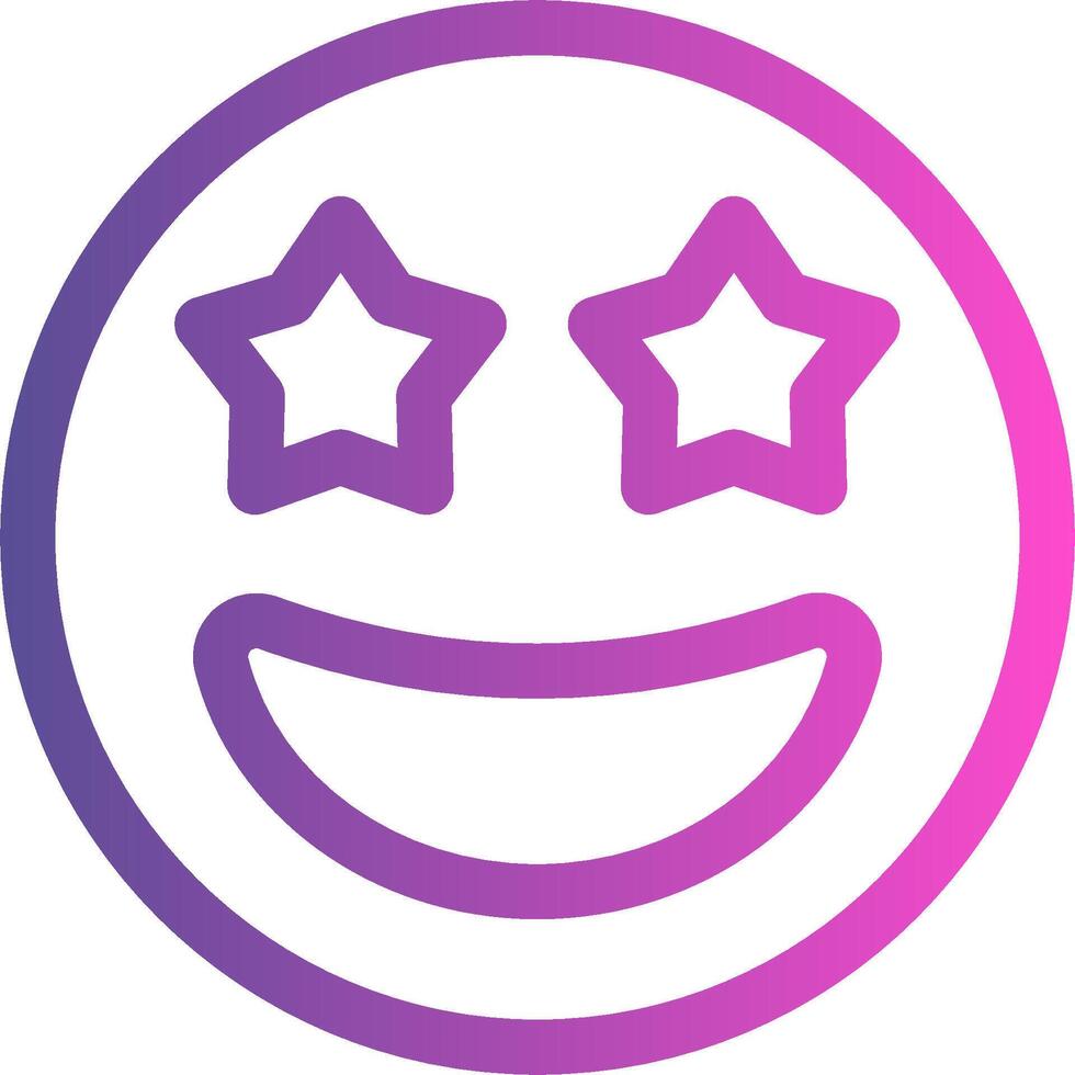 A smiley face with stars on it vector