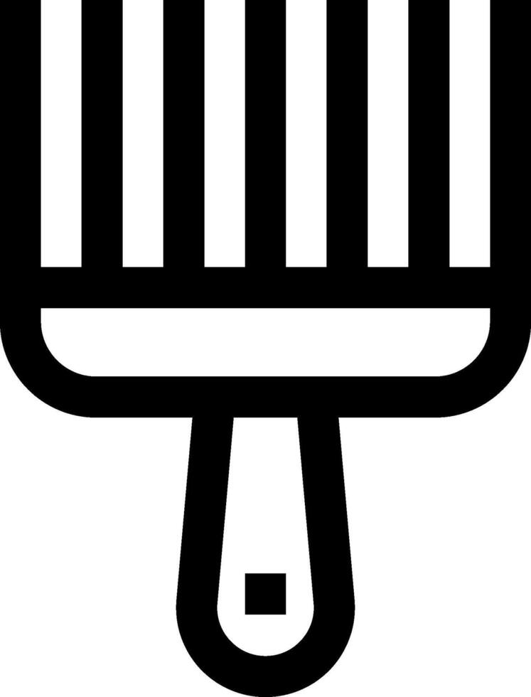 A black and white icon of a comb vector