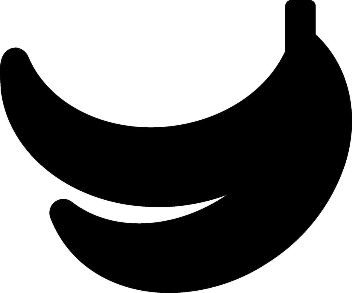 A black and white banana icon vector