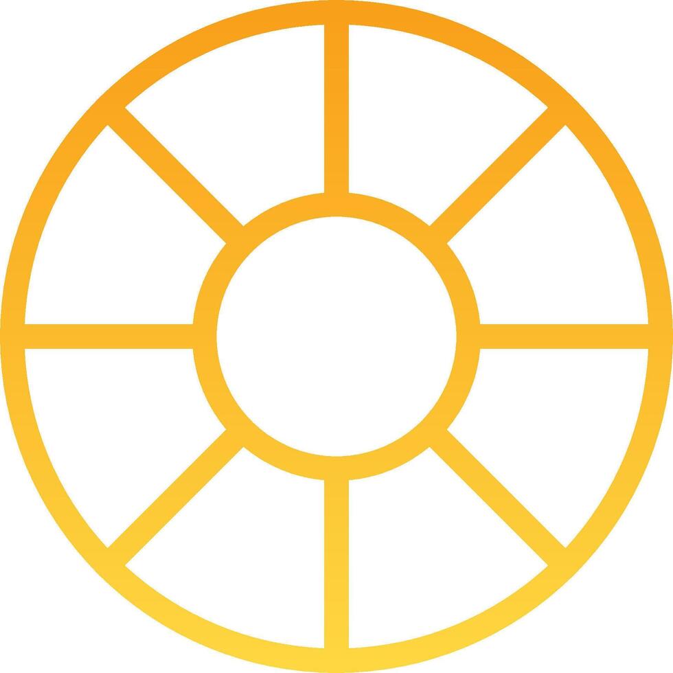 A yellow circle with a white background vector