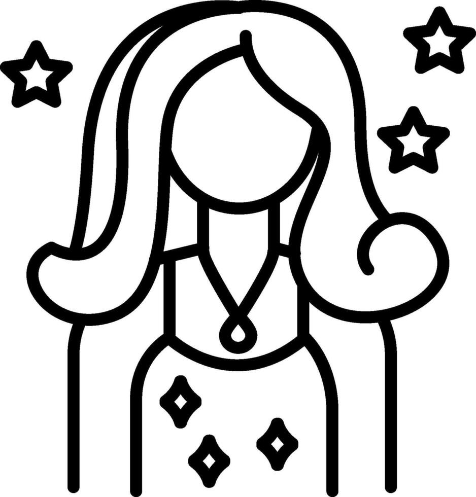 A woman with stars around her head vector