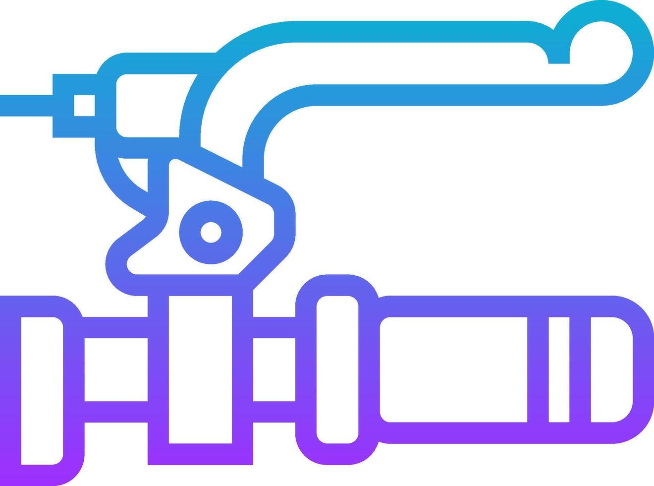 A blue and purple icon of a water valve vector
