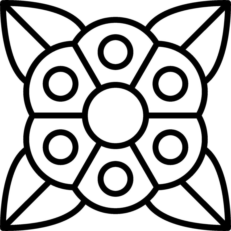 A black and white flower design on a white background vector