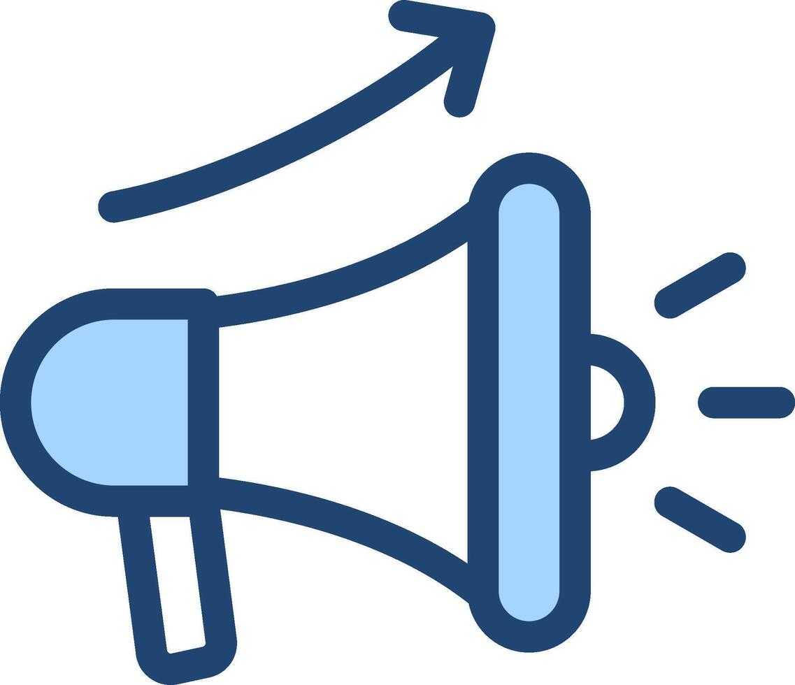 A megaphone with an arrow pointing up vector