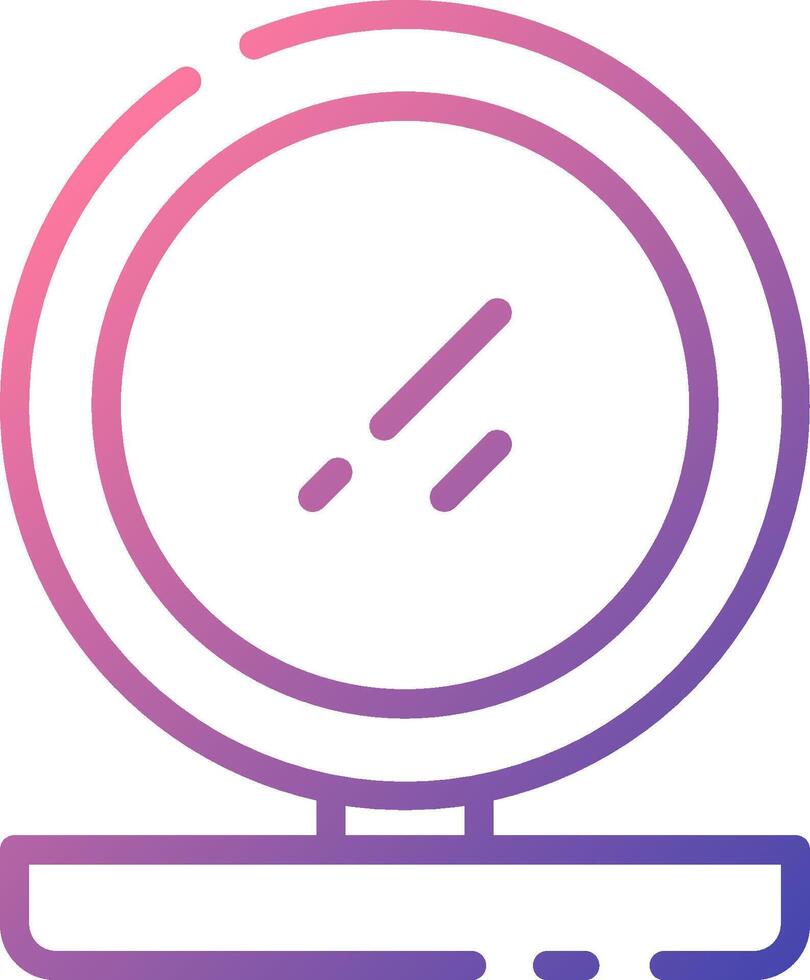 A pink and purple icon of a mirror vector