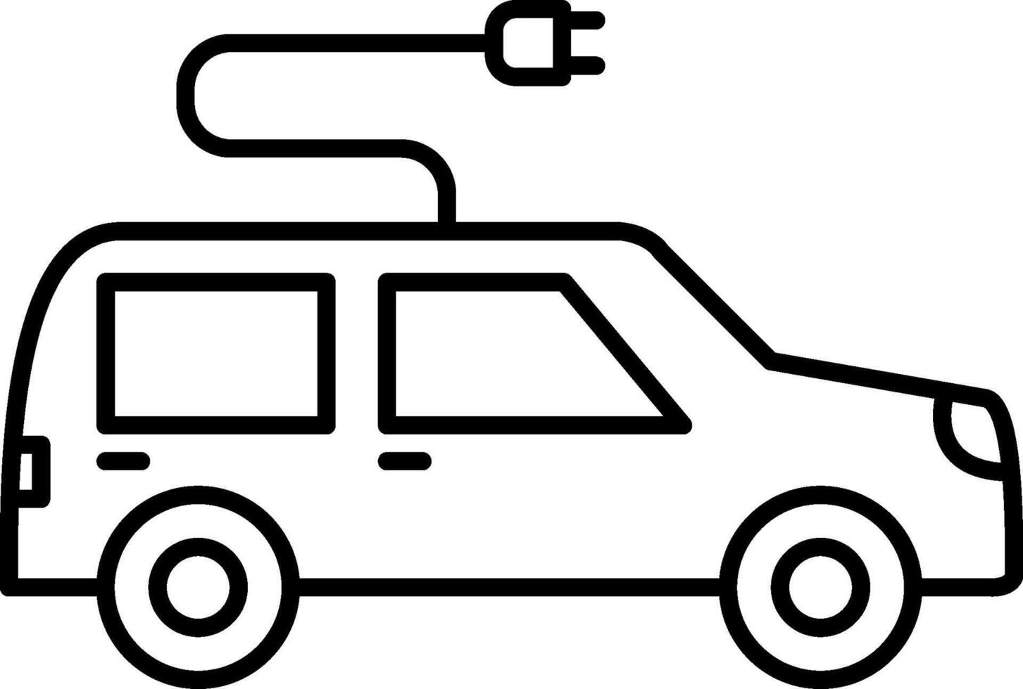 Electric car icon vector