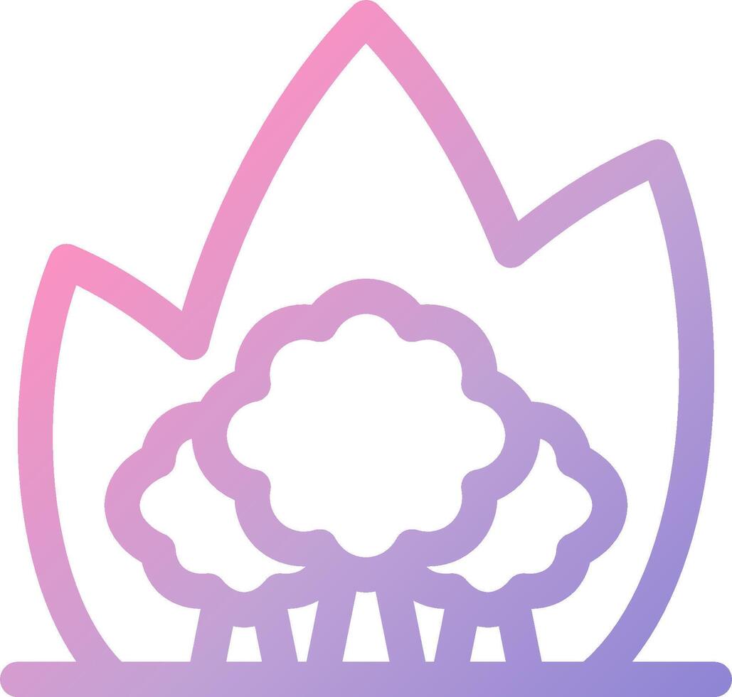 A pink and purple logo with a tree in the middle vector