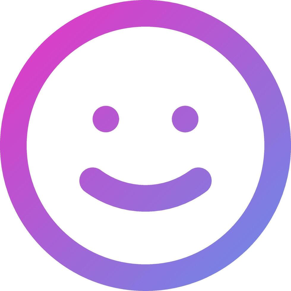 A smiley face with a purple and pink circle vector