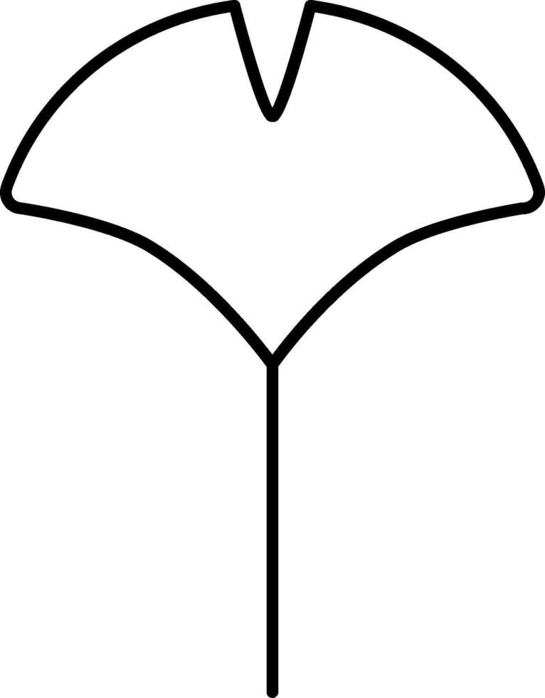 A black and white drawing of a leaf vector