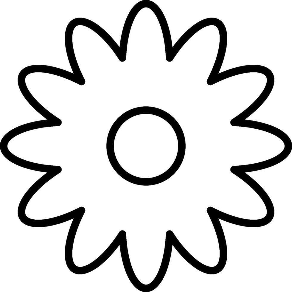Flower outline coloring page vector