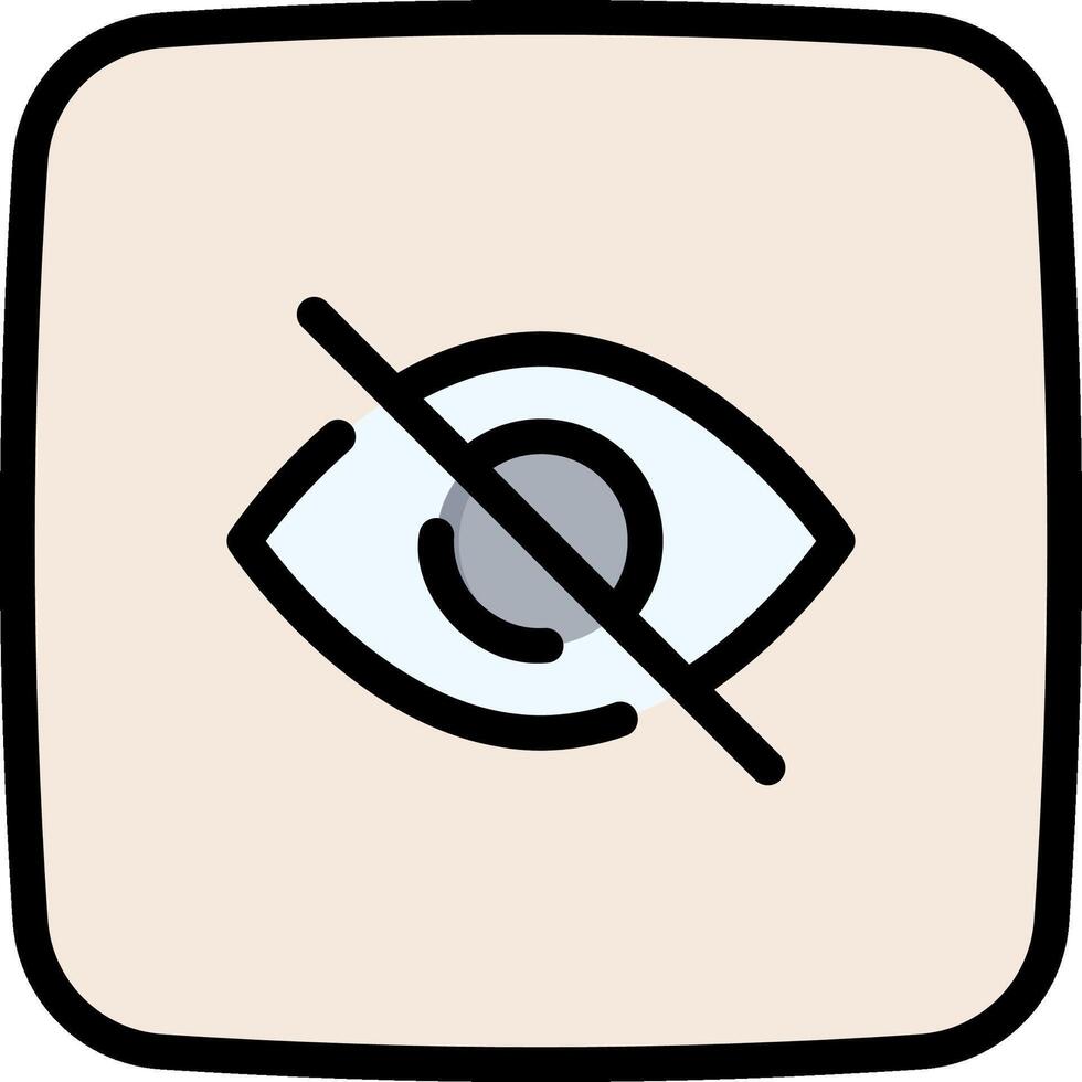 No eye icon illustration vector