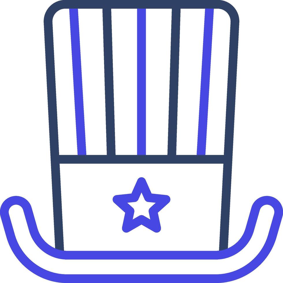 A blue hat with a star on it vector