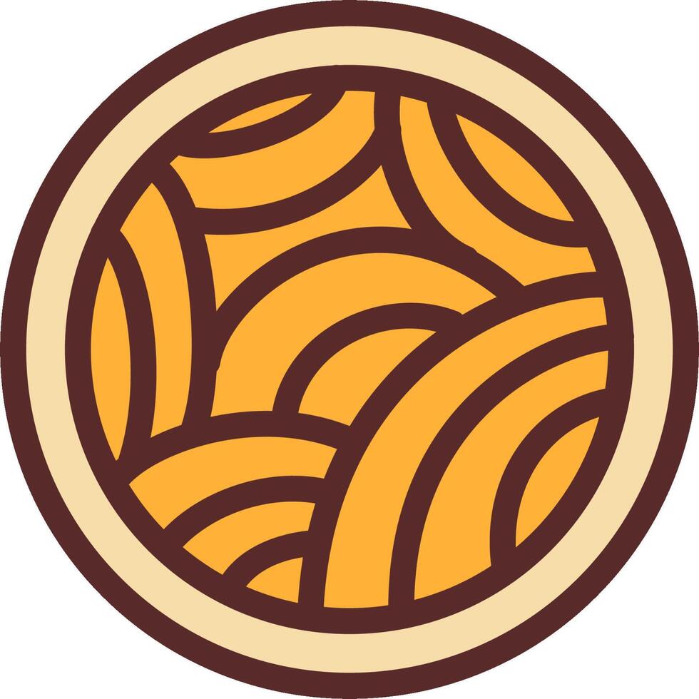 A circular pattern with brown and yellow colors vector