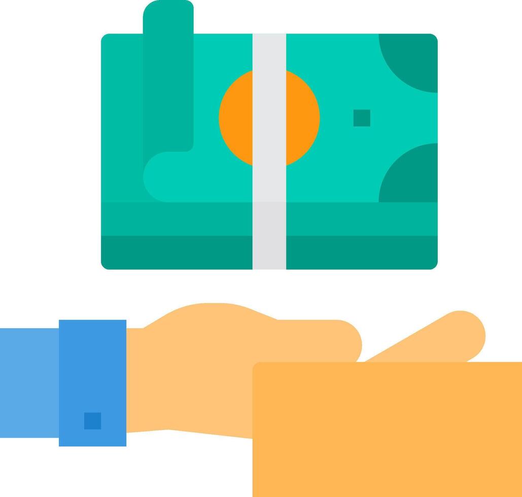 A hand holding a wallet and a hand holding a paper vector