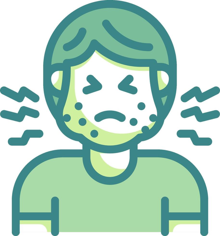 A man with a rash on his face vector