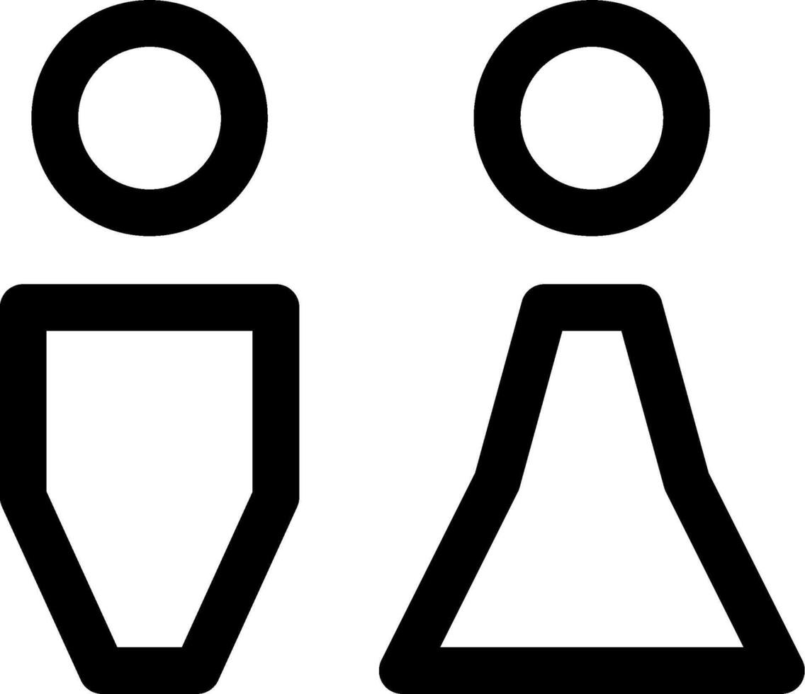 A black and white image of two people in a bathroom vector