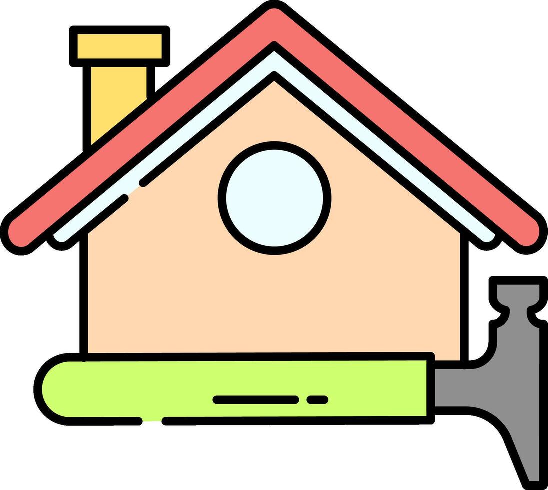 A house with a hammer and nail vector