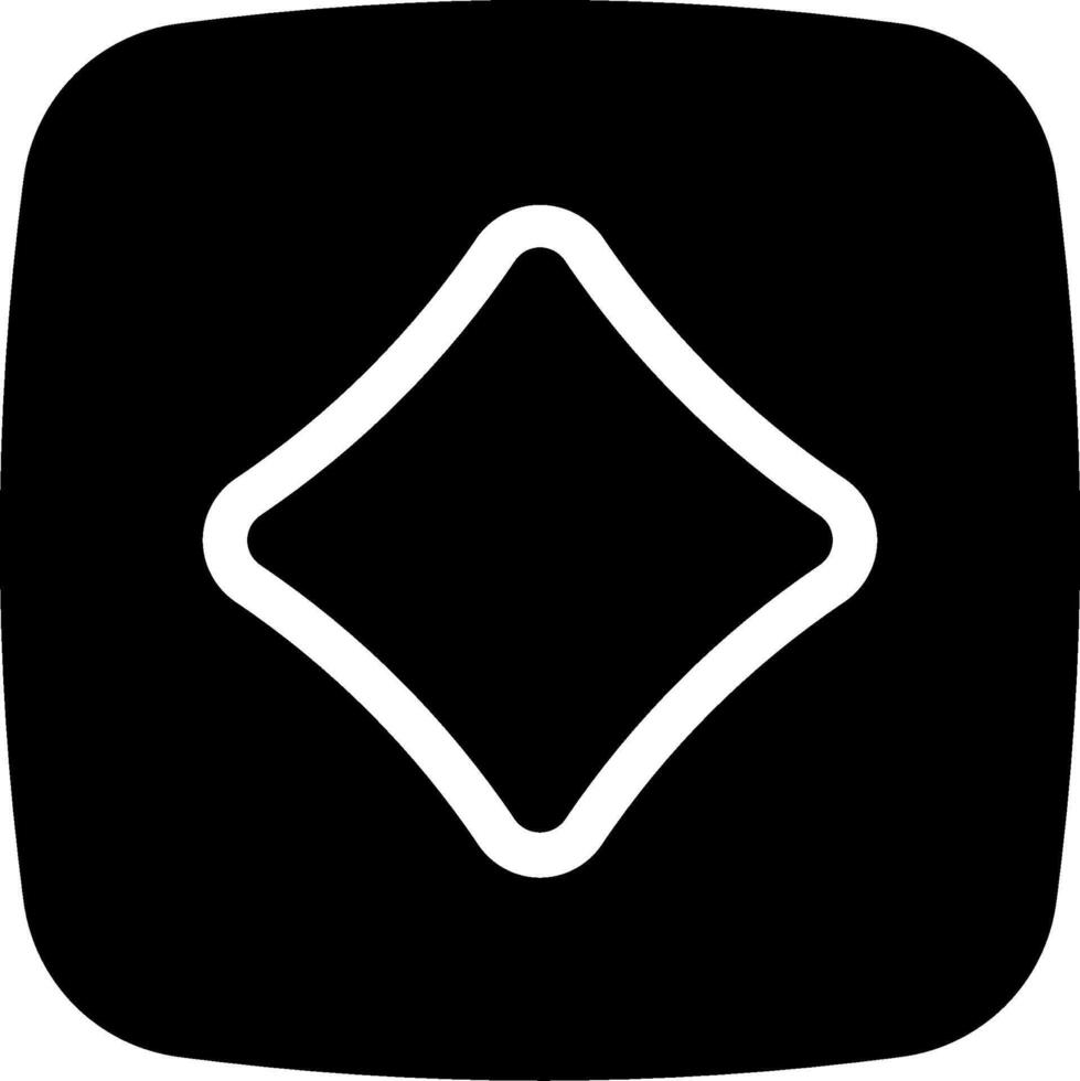 A black square with a diamond in the middle vector