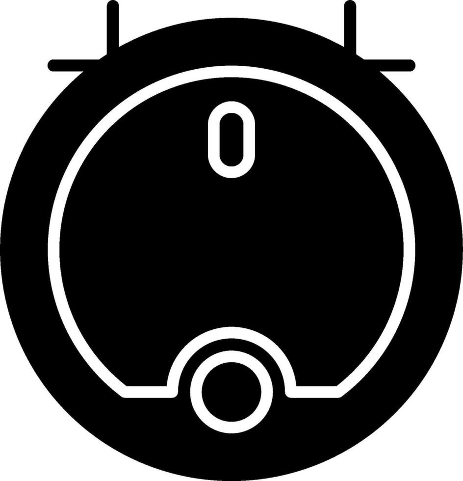 A black and white icon of a machine vector