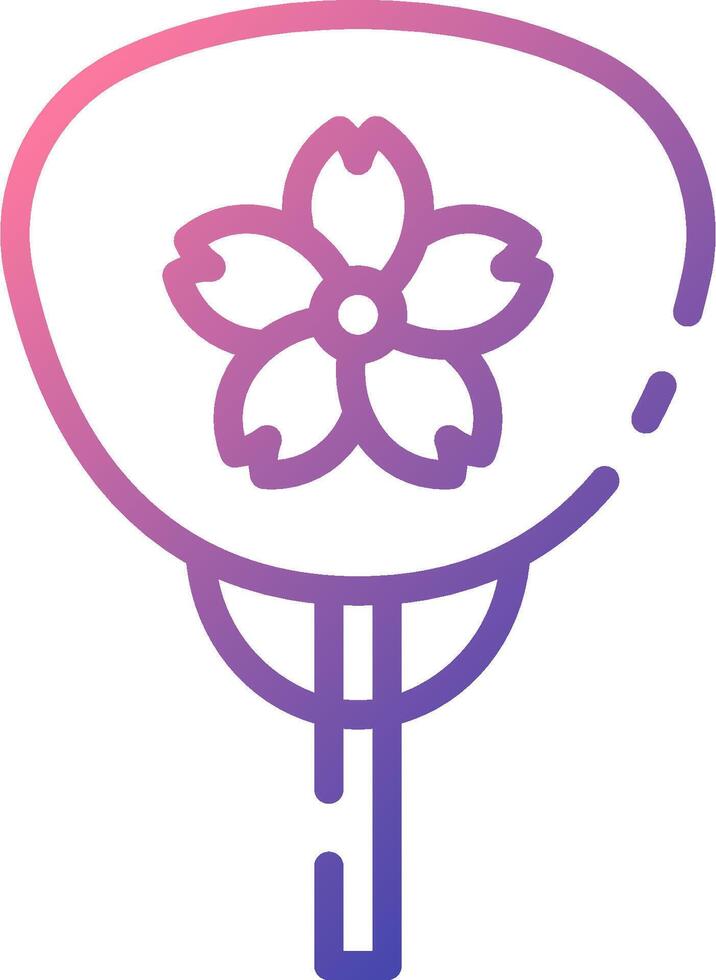 A flower on a stick icon vector