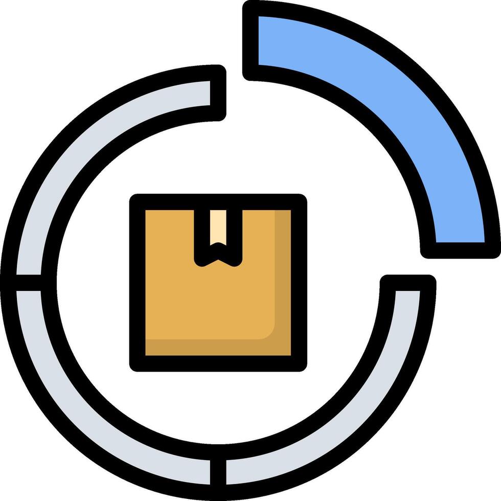 A box with a blue arrow pointing to it vector