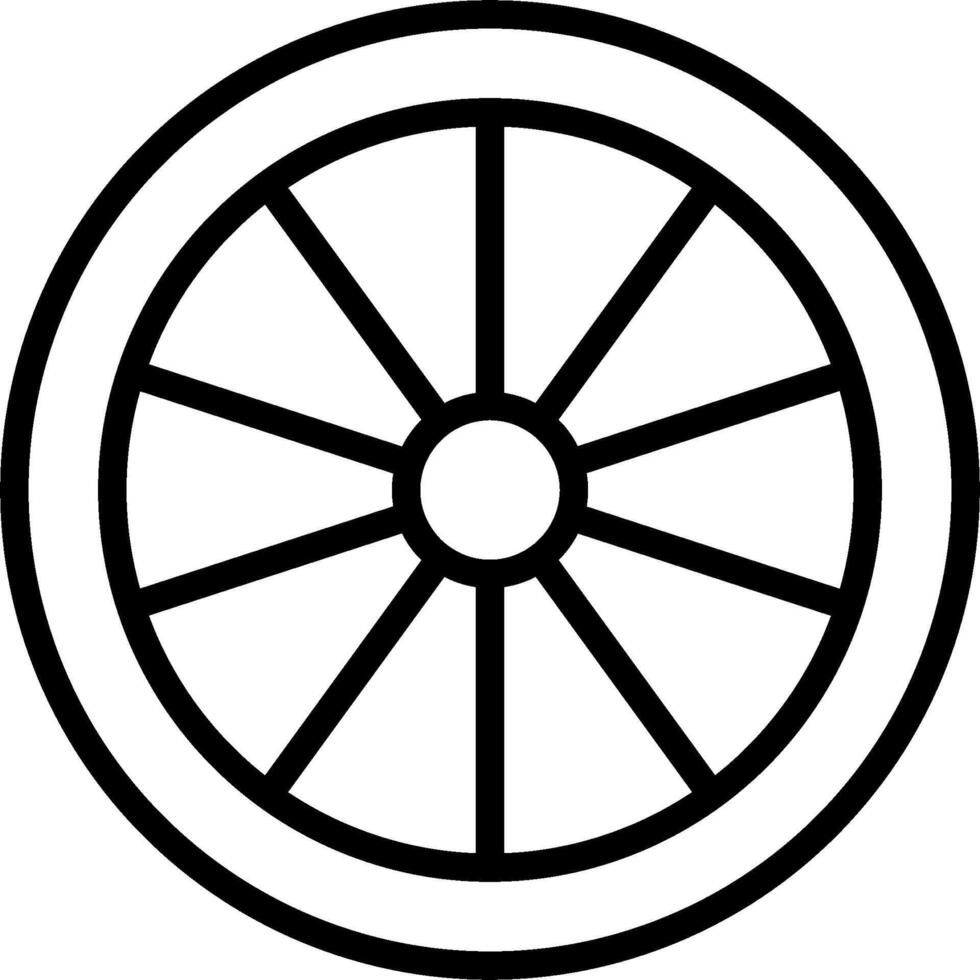 A black and white wheel icon vector