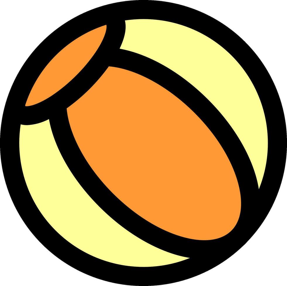 A cartoon orange and yellow ball vector