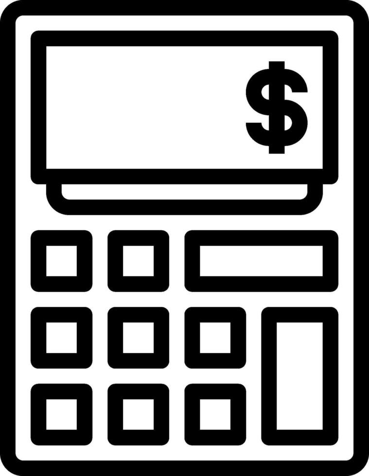 A calculator with a dollar sign on it vector