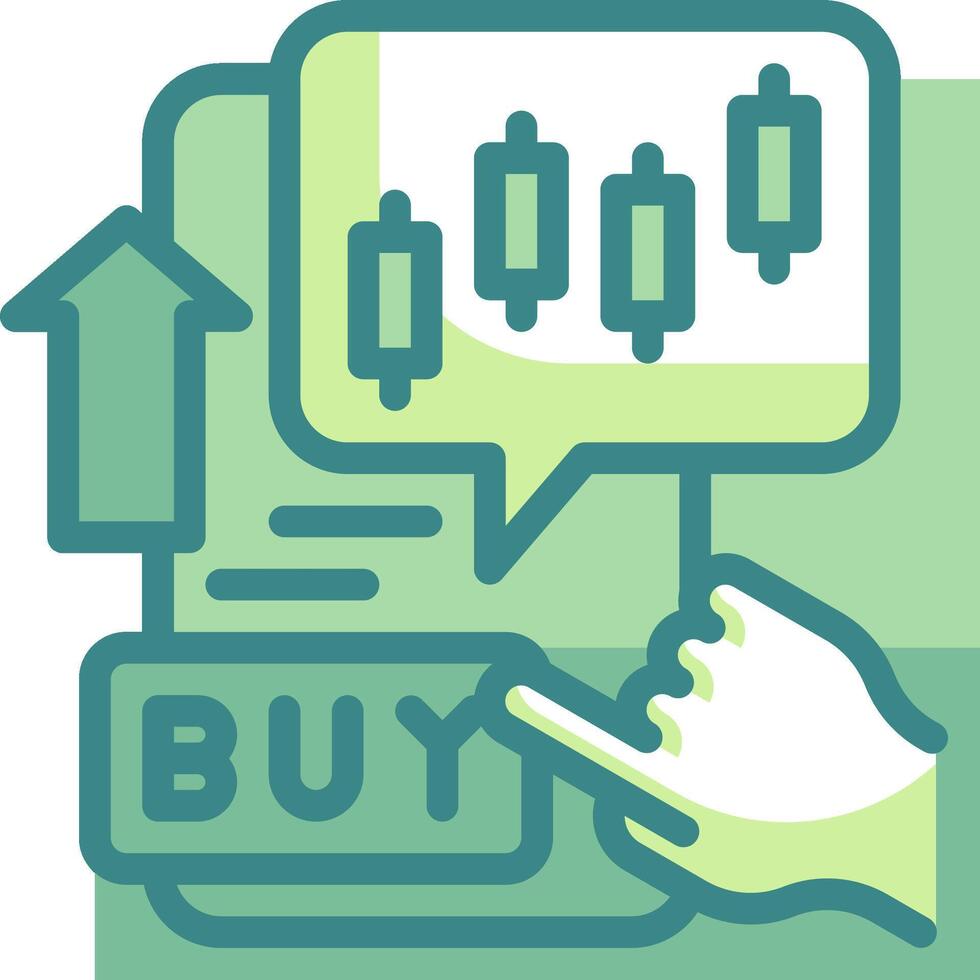 Buy and sell stock icon vector