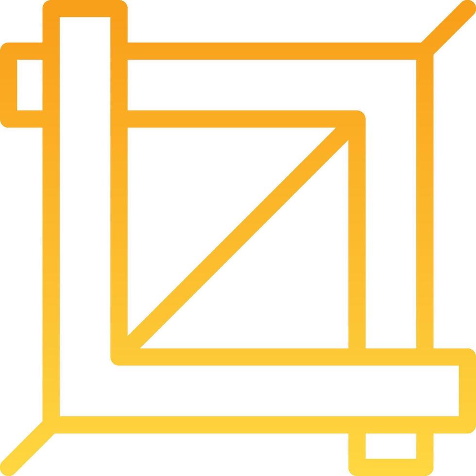 A yellow square with a line through it vector