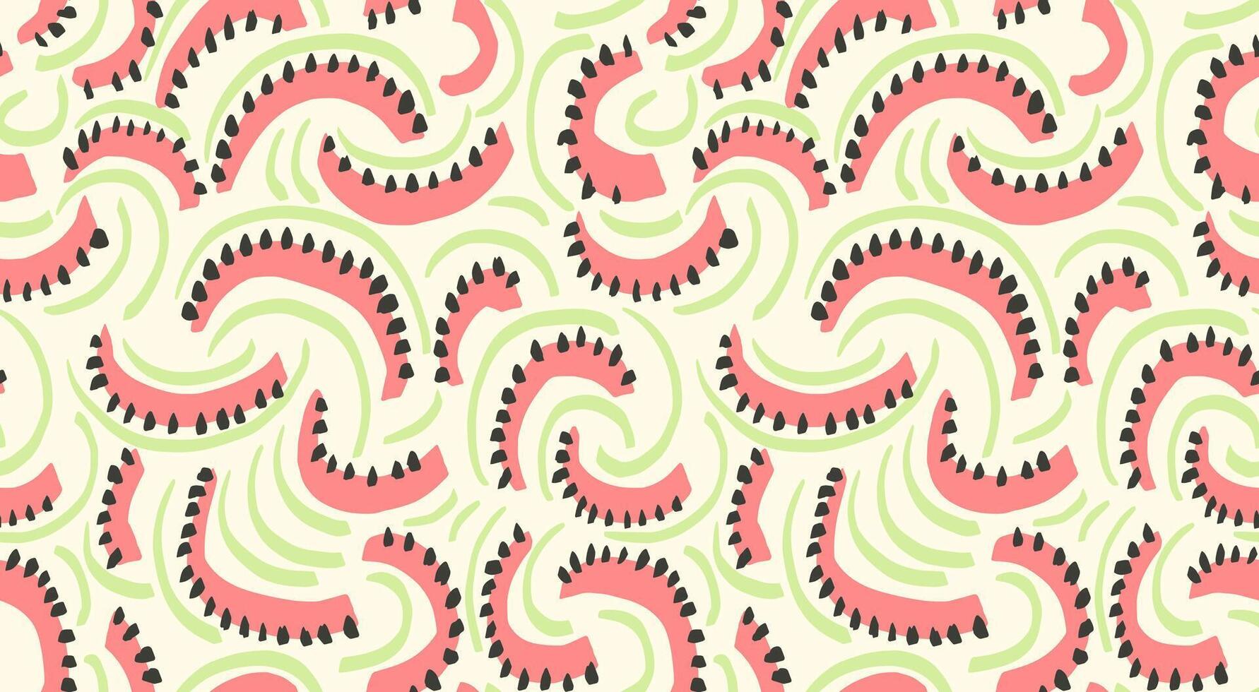 Contemporary colorful seamless pattern with abstract organic shapes. hand drawn sketch unique irregular semicircular forms print. Plain background ornament. vector