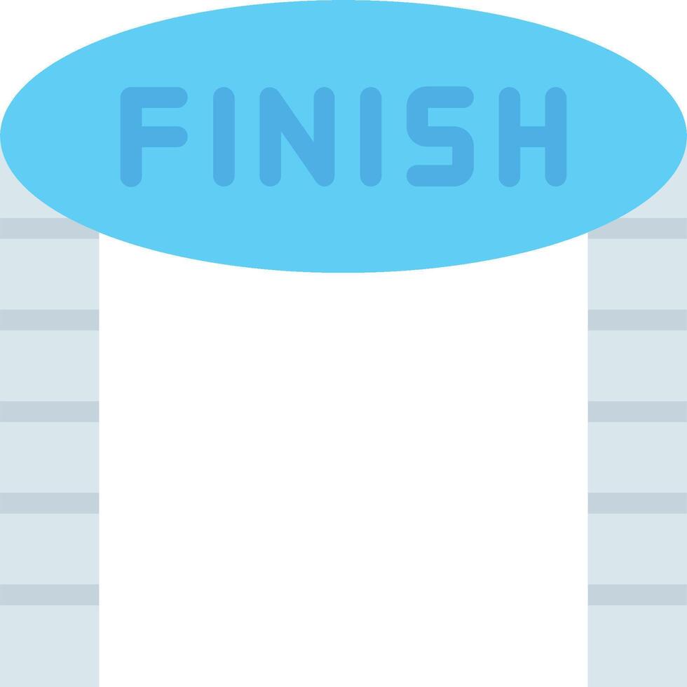 A blue sign with the word finish on it vector