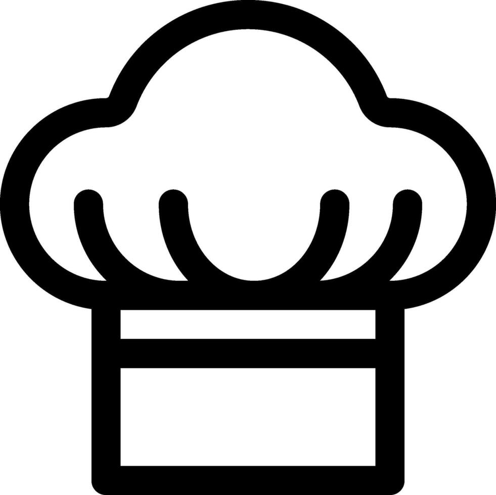 A black and white chef hat icon vector
