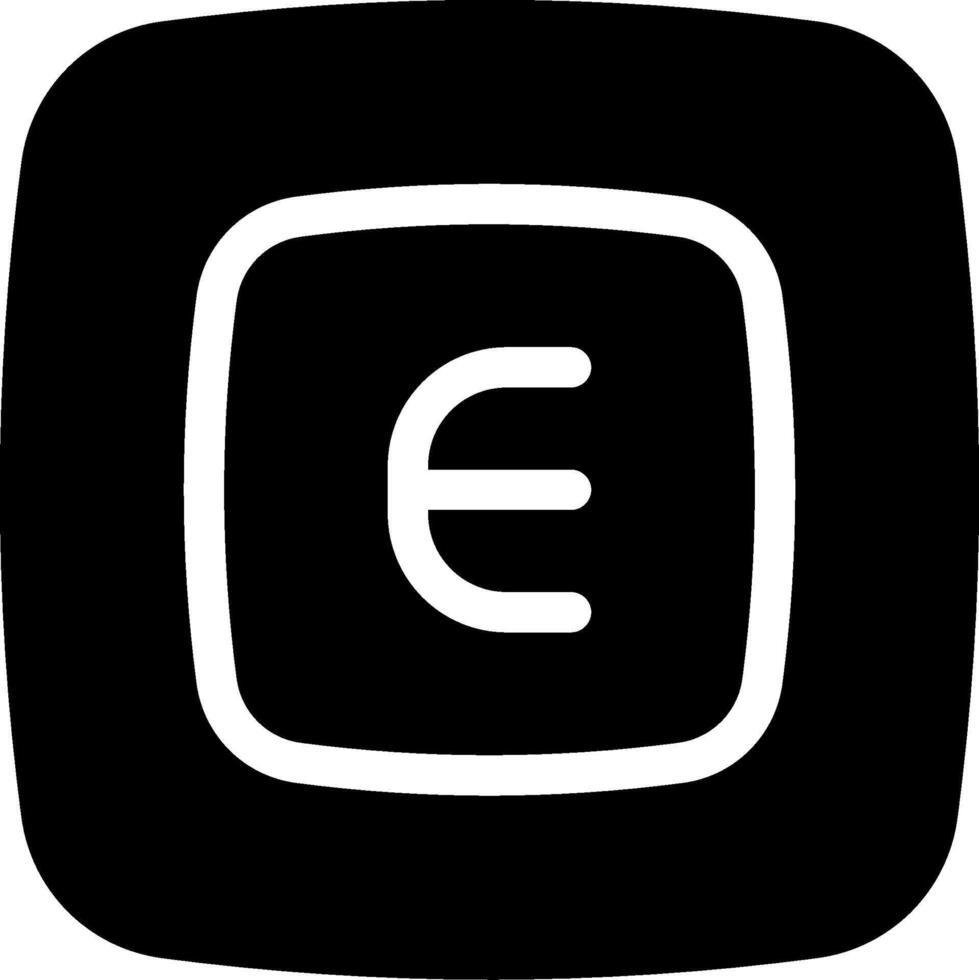 A black and white logo with the letter e vector