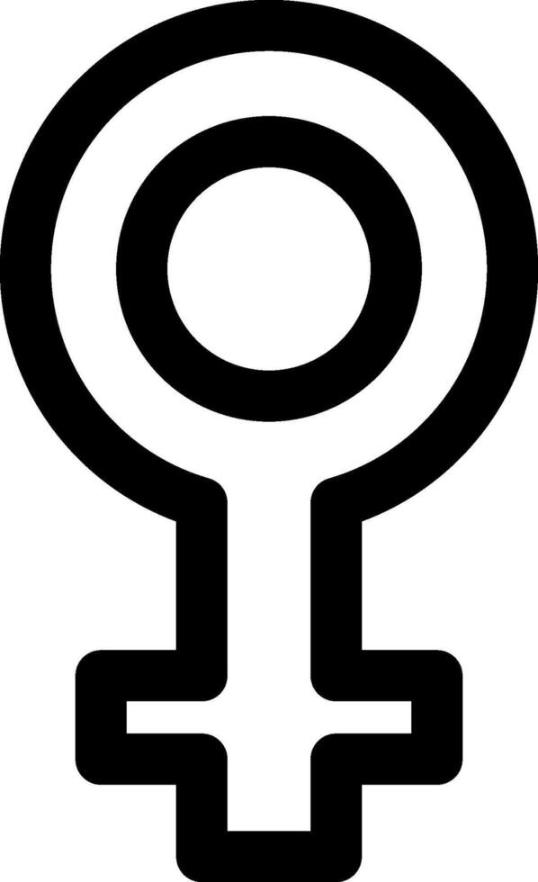 A female symbol with a circle around it vector
