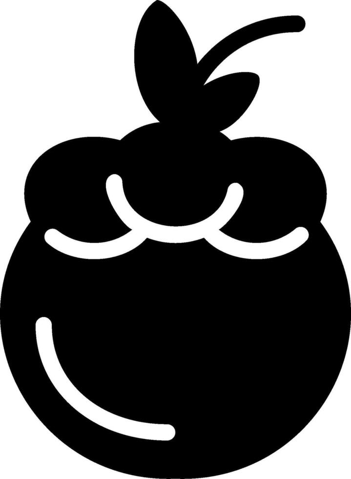 A black and white illustration of a fruit vector