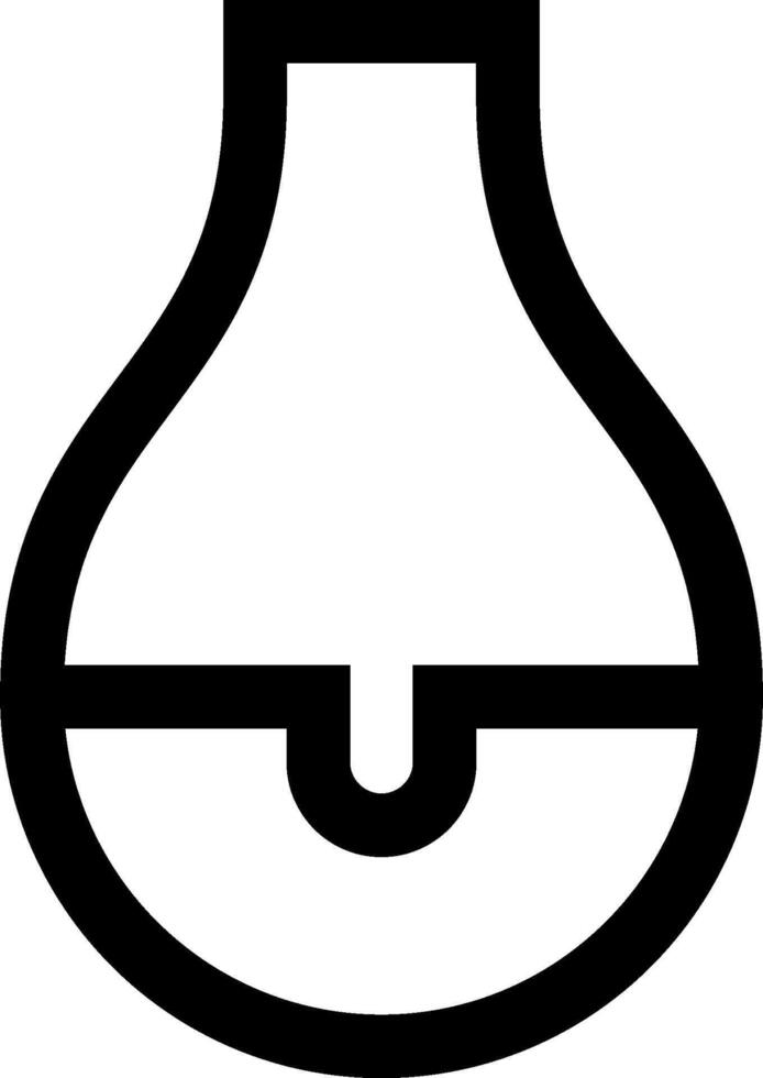 A black and white image of a flask vector