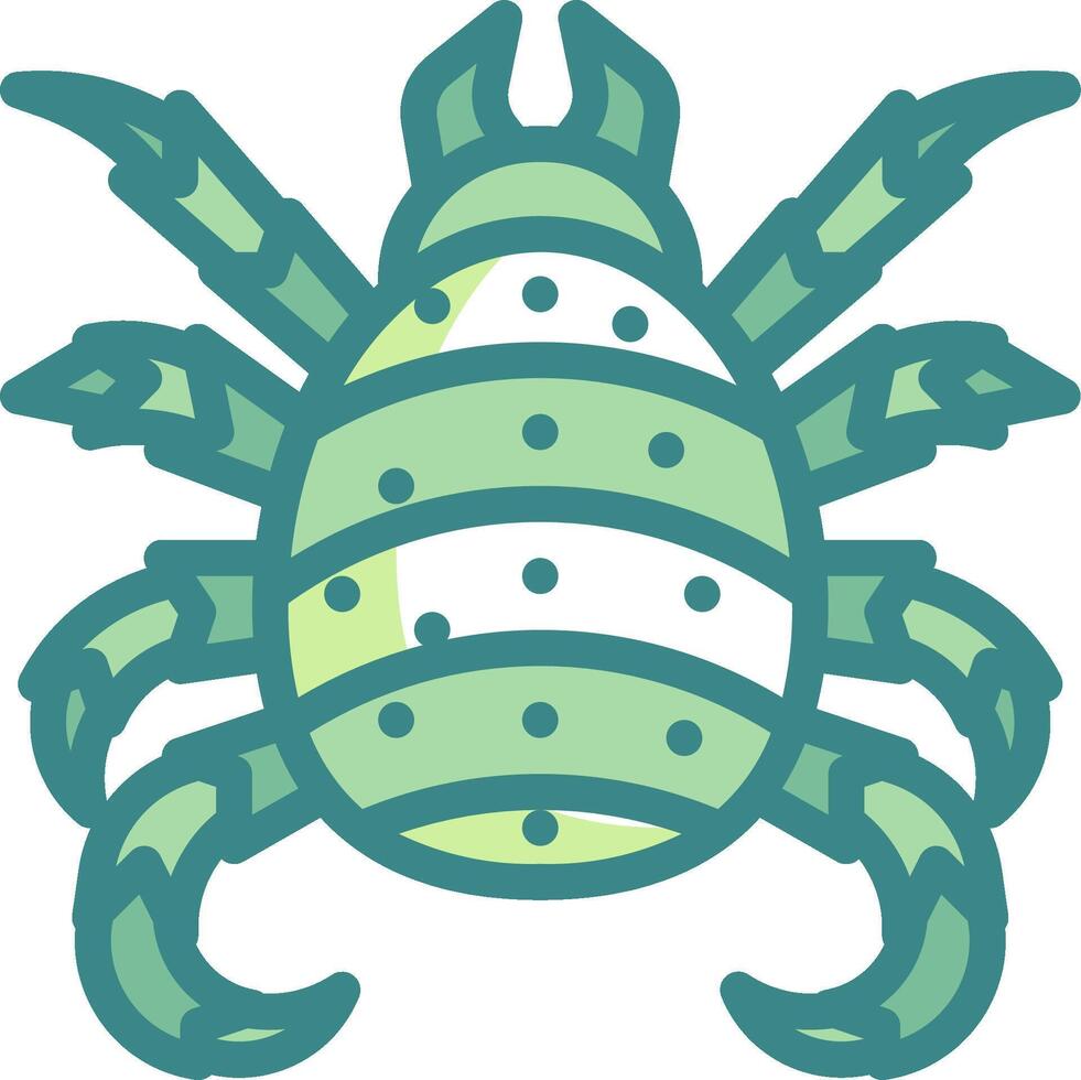 A green scorpion with dots on its back vector