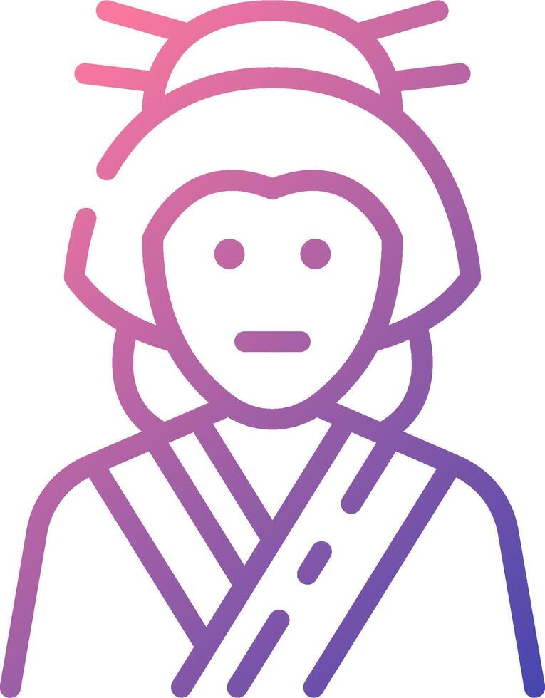 A woman in a traditional japanese outfit vector