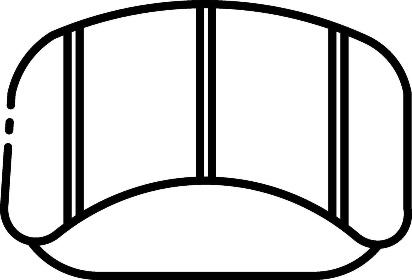 A black and white drawing of a hat vector