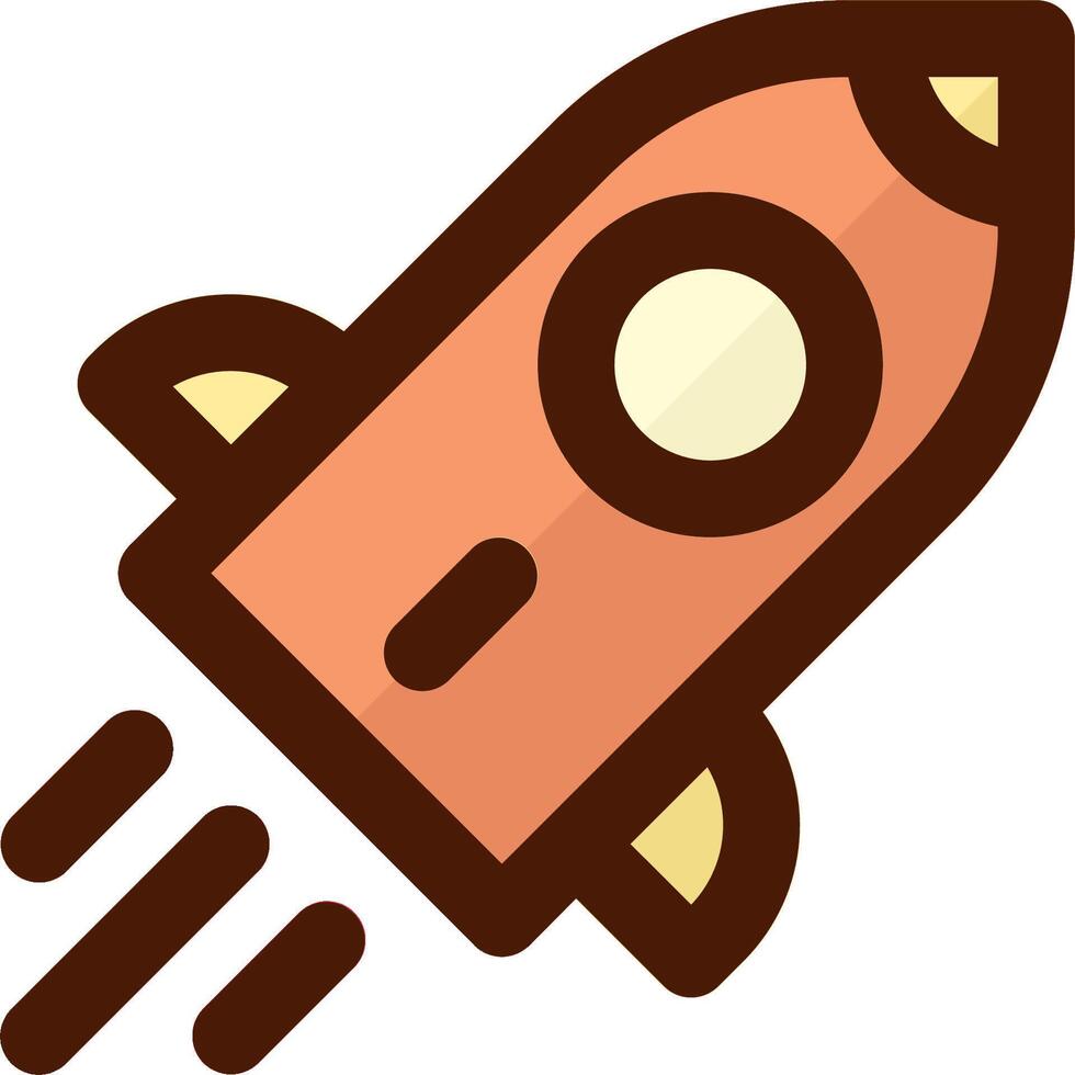 A rocket ship icon with a white background vector