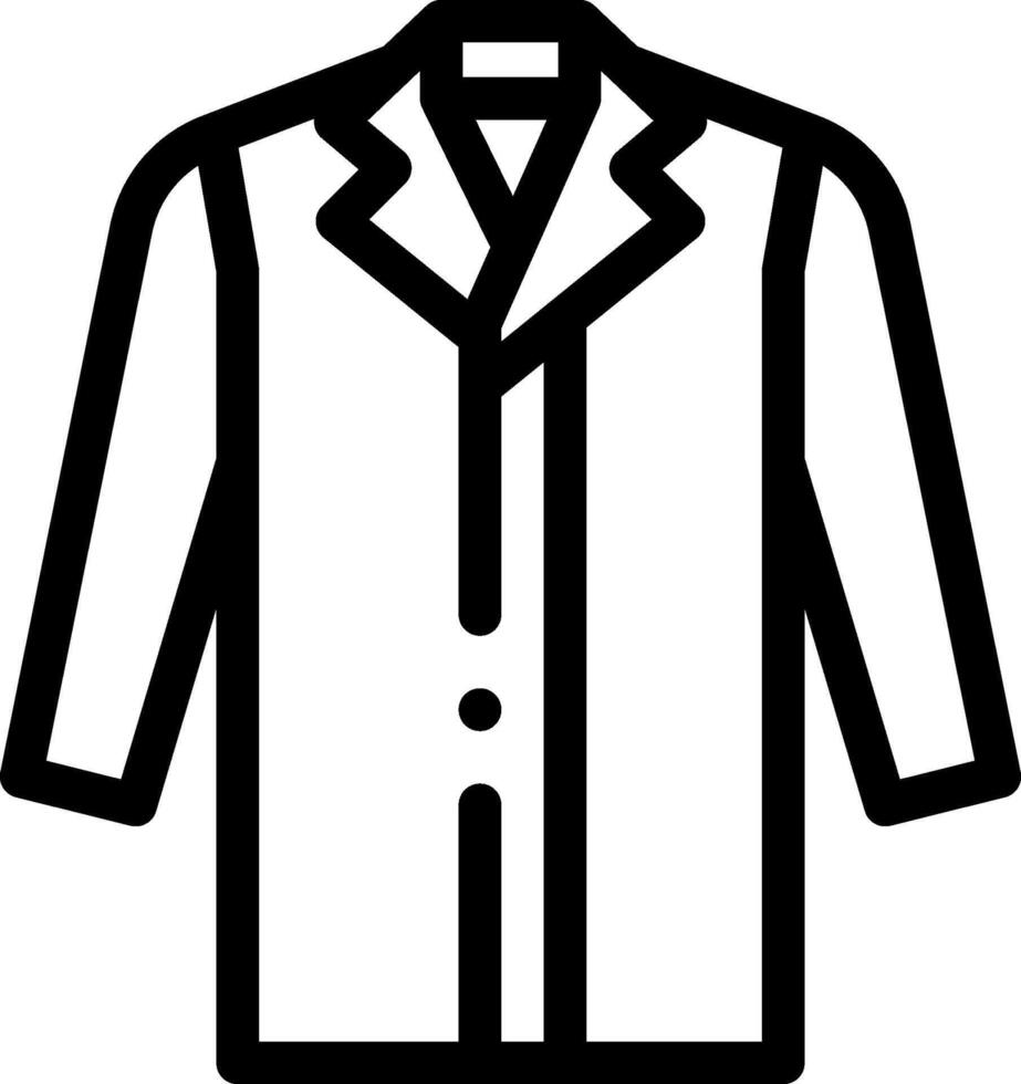 A black and white illustration of a coat vector