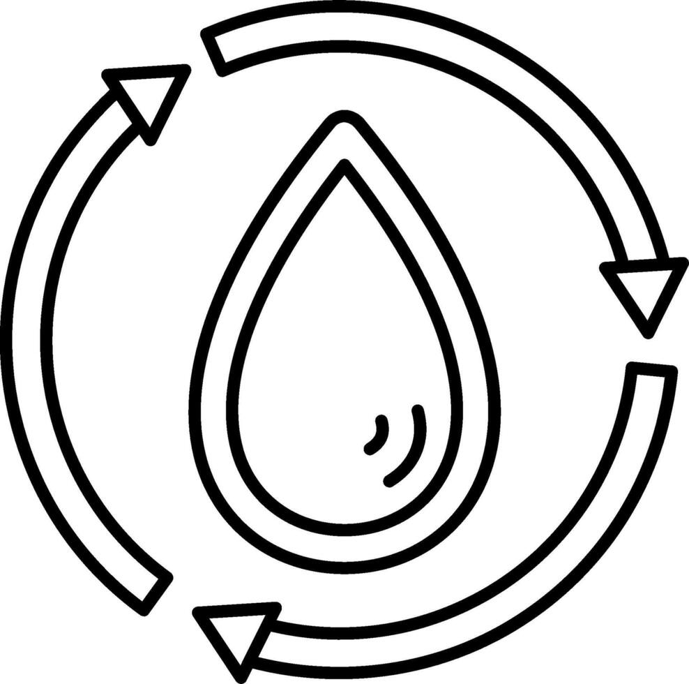 Water cycle icon illustration vector