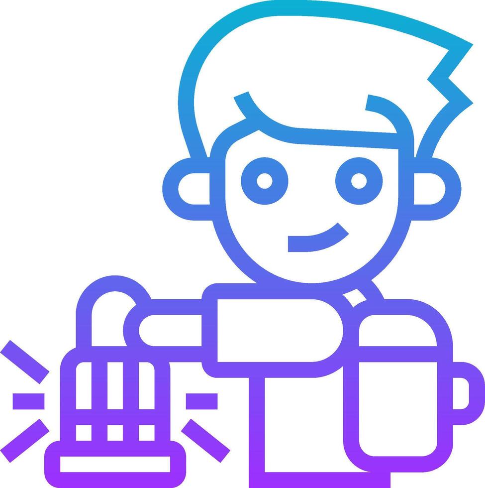 A man holding a cup of coffee and a mug vector