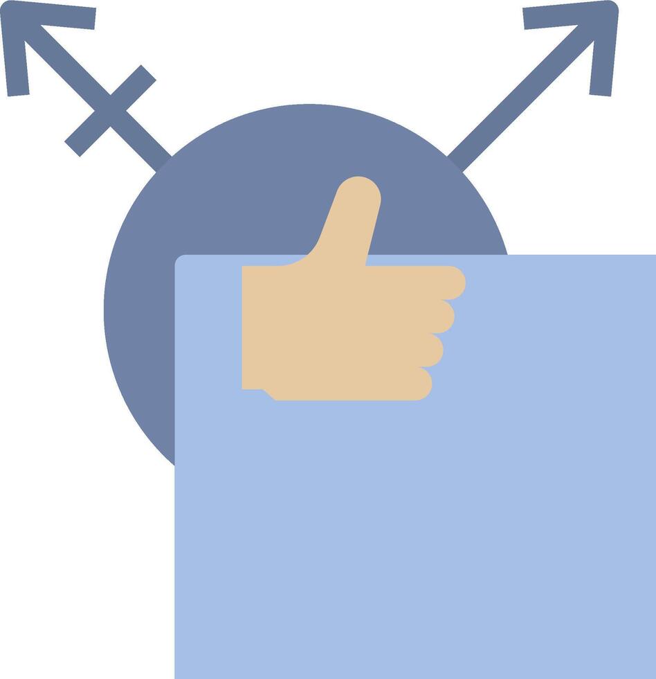 A hand holding a paper with a thumbs up vector