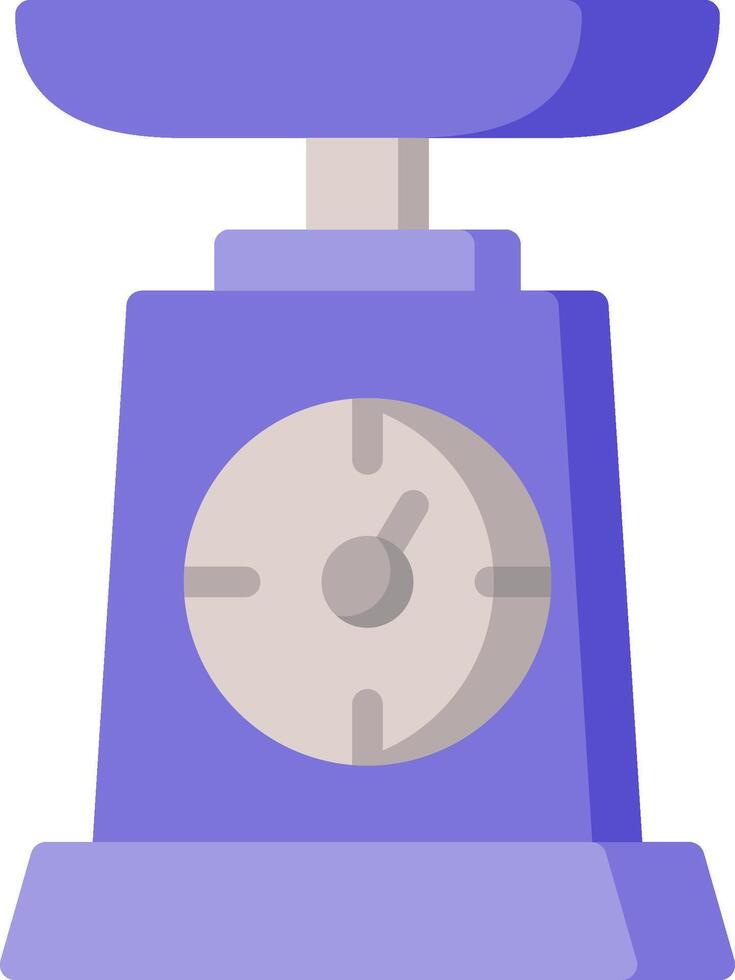 A scale with a clock on it vector