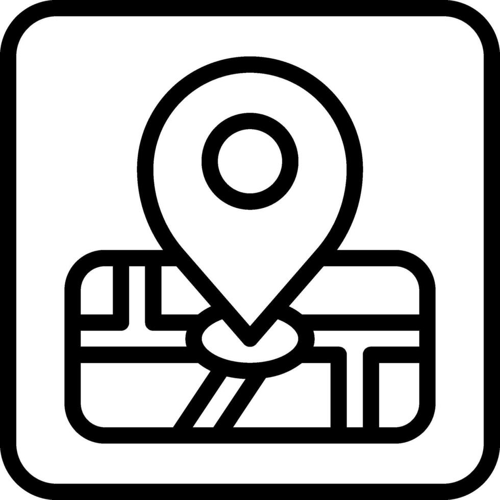 A location icon with a map pointer vector
